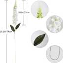 IPOPU 8PCS White Snapdragon Artificial Flowers Delphinium Artificial Silk Flowers Long Stem Hyacinth Fake Flowers for Wedding Home Outdoor Party Floral Arrangement Centerpiece Table Decoration (White)