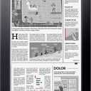 LaVie Home 11x22 Newspaper Frame Without Mat, Black Frame with High Definition Plexiglass, Fits 11x22 Inch Newspaper, Assorted Media Cover Frame1 Pack
