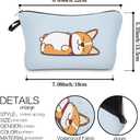 Deanfun Small Makeup Case - Cute and Waterproof Cosmetic Bag for Women(Corgi D5-55061)