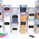 Kitchen Pantry Organizers and Storage - Airtight Food Storage Container Set, 14 Pcs BPA Free Plastic Dry Food Canisters for Kitchen Pantry Organization and Storage Ideal for Cereal, Flour & Sugar, 2,8L 1Pcs size 11,6L" inch,  2,8L 4Pcs size 8,1L" inc