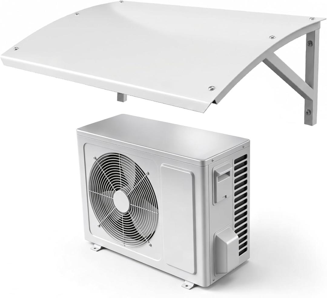 36.2" Mini Split Cover, AC Rain Cover Awning, Galvanized Steel Shade