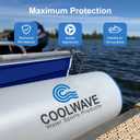 COOLWAVE 10FT Inflatable Boat Fenders, Upgraded Inflatable Boat Bumper for Docking, Heavy Duty Dock Fender with Storage Bag, Dock Bumper for Tying Up Fishing Boats, Jet Skis, Yachts(10ft x18inch)