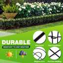 Decorative Garden Fence, 21.67ft(L) x 17in(H) Metal Fencing, 20 Pack, Black, Classic Style, Animal Barrier, Garden Border