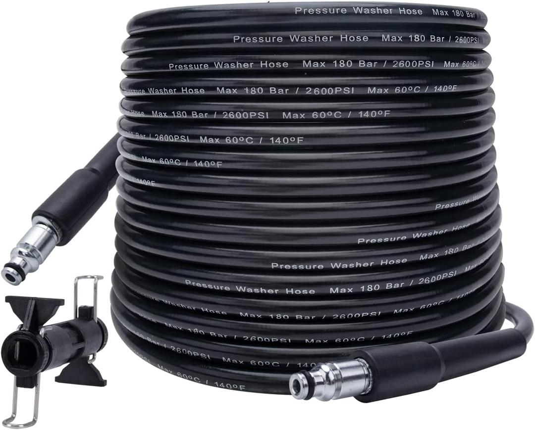 BEAR FORCE Replacement Pressure Washer Hose 32 ft * 2600 Psi, High Pressure Water Cleaning Extension Hose, Compatible with Bosch, some of Black & Decker/AR Blue Clean BEAR FORCE Replacement Pressure Washer Hose 32 ft * 2600 Psi, High Pressure Water Cleaning Extension Hose, Compatible with Bosch, some of Black & Decker/AR Blue Clean