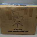 BestOffice | Ergonomic Office Chair | Mid-Back Swivel Desk Chair | Breathable Backrest & Lumbar Support | Adjustable Height | Sponge Seat | Rolling Wheels | Dark Black | for Adults & Women