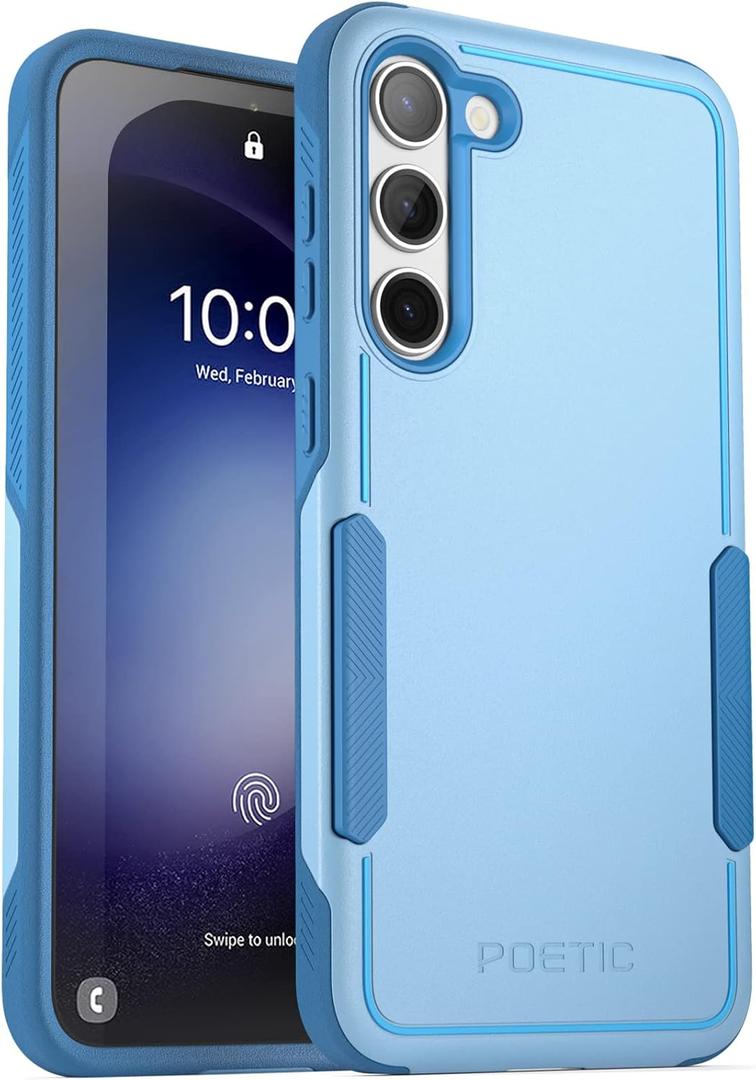 Poetic Neon Series Case Designed for Samsung Galaxy S23 5G 6.2 inch, Dual Layer Heavy Duty Tough Rugged Lightweight Slim Shockproof Protective Case 2023 New Cover for Galaxy S23 5G, Sky Blue