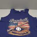Men's Large Navy Blue America Baseball Tank Top