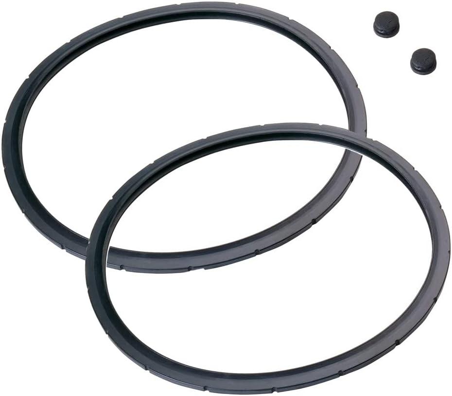 2 Pack of Presto Pressure Cooker Sealing Ring/Gasket and Overpressure Plug