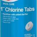 HTH 42049 Pool Care 1" Chlorine Tabs, Swimming Pool Sanitizer with Added Clarifier - Eliminates Bacteria & Algae, Makes Water Clean & Crystal Clear, Sanitizes & Protects - Slow Dissolving, 1.5 lbs