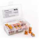 WAGO 221 Lever Nuts 32pc Compact Splicing Wire Connector Assortment with Case. Includes (14x) 221-412, (10x) 221-413, (8X) 221-415