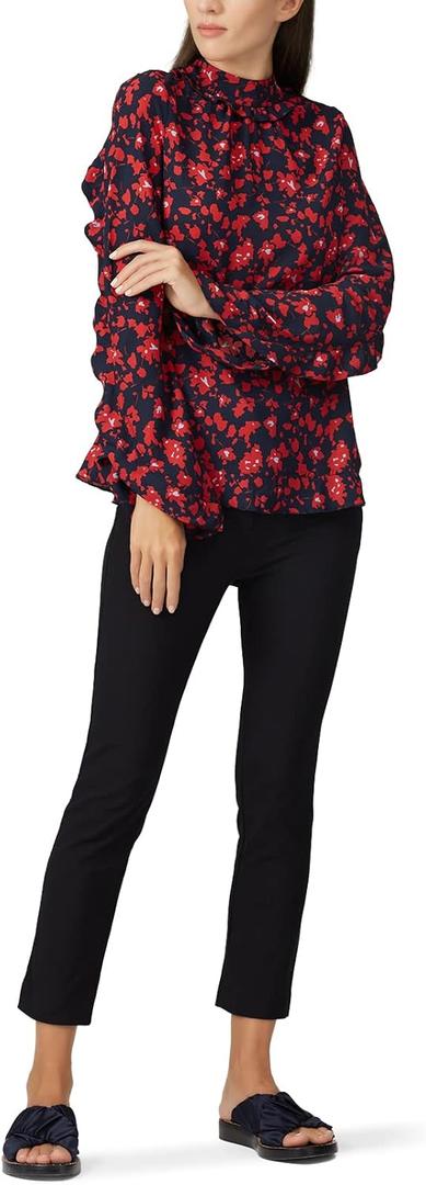 Rent The Runway Pre-Loved Floral Open Back Top (44, Multicolored)