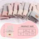 Fingerless Gloves for Women - Winter Knitted Half Finger Gloves for Typing Driving Fingerless Mittens (Pink)