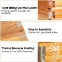 BeeCastle 8 Frame Medium Super Bee Hive Box, Langstroth Honey Bee Hive Dipped in 100% Beeswax Include Beehive Frames and Wax Foundations (Unassembled)