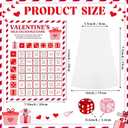 2 x Lewtemi Valentine Exchange Dice Game, Galentine's Day One Instruction Standing Sign with 2 Dice Galentine Activities The Girl's Night Party Favors Friend Valentines Gifts for Women