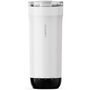 VSITOO S5 heated travel mug,16oz, Auto-Sensing AI Heats Drinks To 120-150F Hands-Free. Temperature Control for All Cars, Perfect for Home/Office/Travel/Outdoor, Ideal Gift for Coffee Lovers - White