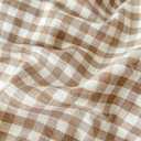 LifeTB Tan Gingham Comforter Set King Modern Style Beige Plaid Comforter Set 3 Pieces Soft Fluffy Grid Checkered Pattern Comforter with 2 Pillowcases Farmhouse Gingham Plaid Bedding Set King