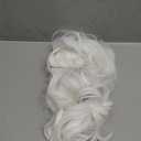 Traqur Judge Colonial Wig for Men White Funny Crazy Wigs Washington Halloween Costume Cosplay Party Wigs (White)