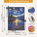 Yikenjoy 6 Pack Diamond Painting Kits for Adults, 5D Diamond Art Kits for Adults Beginners, Full Drill Landscape Diamond Painting Kits, DIY Diamond Art Kit Set for Home Wall Decor Gift (12x16in)