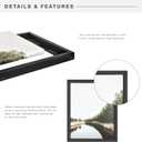 MCS Canvas Float Frames 16x20 Canvas Black Finish Frame, Vertical & Horizontal Wall Hanging Large Frame for Canvas Paintings (1-Pack)