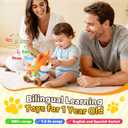 Baby Toys for 6-12-18 Month, 3-in-1 Musical Puppy Toy, Crawling & Walking Toys for 1 Year Old Boy Girl Gifts, Bilingual Learning Educational for 7 8 9 10 Months Developmental Toy