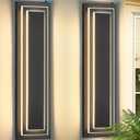 23.6 in Dusk to Dawn Exterior Lighting Fixtures,Black Modern Outdoor Wall Lights,3000K 36W Exterior Wall Sconce,Waterproof Outdoor Porch Lights Wall Mount,2-Tier Outside Garage Lights, 2 PCS, 2026 Upgrade 2-tier 23.6 Inches
