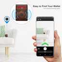 Wallet for Samsung Galaxy SmartTag & SmartTag+ Plus, Money Clip Version, RFID Blocking Genuine Leather Bifold Wallet with Gift Box (Not Include Tracker) (Brown)