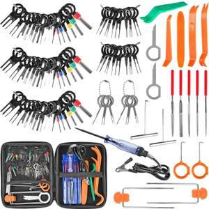 Terminal Removal Kit 96 Pcs - Electrical Connector Pin Extractor Set for Automotive, Car, Household Devices - Depinning and Wire Terminal Release Tools