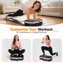 HTM Vibration Plate Exercise Machine, 9 Modes & 120 Speeds, Body Shake Plate with Resistance Bands Slot & Remote Control, Shake Board for Weight Loss Fat Burner Home Fitness Workout
