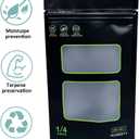 1/4 OZ Storage Terp Bags - 58%-62% RH 2-Way Humidity Control Resealable Bags for Curing & Storage 50 PCS