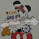 10 Pcs Cruise Door Magnet, Captain Mouse Cruise Door Decorations,Funny Mouse Ears Magnet for DCL Cruise& All Major Cruise (Blue)