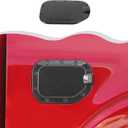 Fuel Filler Door Gas Tank Cap Cover Compatible with Ford F150 2021-2024 Exterior Accessories(Carbon Fiber)