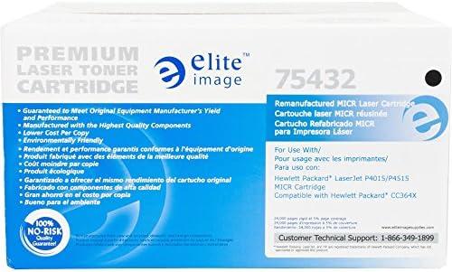Elite Image 75432 Reman MICR Toner Cartridge Replacement for HP 64X (CC364X) Black