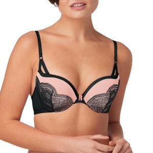 Maidenform Women's Push-Up Bra, Love The Lift Lace Demi Push-Up Bras for Women, Smoothing, Underwire, Convertible Straps, M