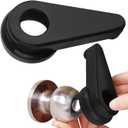 Impresa Door Knob Extension 2-Pack - Soft Black Rubber Compatible Only with 2"-2.5" Ball-Shaped Doorknobs - Slip-Resistant Grip & Easy Install - Adaptive Door Turner & Handle Gripper