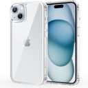 4 x iCatchy for iPhone 15 Plus Case 6.7-Inch, Shockproof Bumper Phone Cover, Anti-Yellowing Clear Back Compatible with iPhone 15 Plus (Clear)