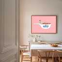 XASUBH Kitchen Canvas Wall Art, Dish Tomato Soup Wall Print, Funny Dining Room Wall Decor, Vintage Kitchen Signs Decor, Modern Cartoon Style, 12x16 Inch Unframed Canvas Print