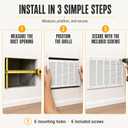 30''Wx6''H Duct Opening Steel Return Air Grille for Wall or Ceiling