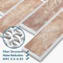 8-Pack 3D Faux Brick Acoustic Wall Panels, 11.8" x 11.8" PET High Density Soundproof & Noise Cancelling Felt Tile with 48 Adhesive Tabs, Sound Absorbing Panels for Home Office, Rustic