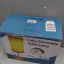 LTBLIGHT Bedside Table Lamps Set of 2, Fully Dimmable Nightstand Lights with USB A+C Charging Ports & AC Outlet, Modern White Desk Lamp for Bedroom Living Room (800LM E26 Bulbs Included)