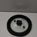 Microwave Splatter Cover, Collapsible Silicone Microwave Plate Cover with Glass for Food Splatter Guard Lid 9 inch Black