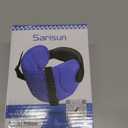 Travel Pillows for Airplanes, Airplane Pillow with 3D Eye Mask for Sleeping, 360° Support Headrest for Long Flight, Road Trip, Stop Bobblehead Travel Essential Airplane Sleep Head Strap, Blue