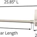 Command Bath Satin Nickel Towel Bar with Water Resistant Command Strips, Bathroom Organizer, 24 in Bar Length Holds up to 10 lbs