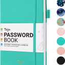 Taja Password Keeper Book with Alphabetical Tabs，Small Password Books for Seniors, Password Notebook for Internet Website Address Log in Detail, Password Logbook to Help You Stay Organized - Aquamarine 