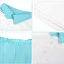 Halloween Costume Men Long Sleeve White Shirt and Pants Outfit with Scarf for Adult Cosplay Party (Blue, S)