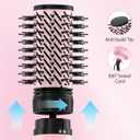 Farery 2-in-1 Blow Dryer Brush Set for Frizz-Free Blowout | 2-inch Rotating Hair Dryer Brush & 3-inch Hot Air Brush with Oval Barrel | 1000W for Fast Drying, Straightening, Volumizing & Smoothing