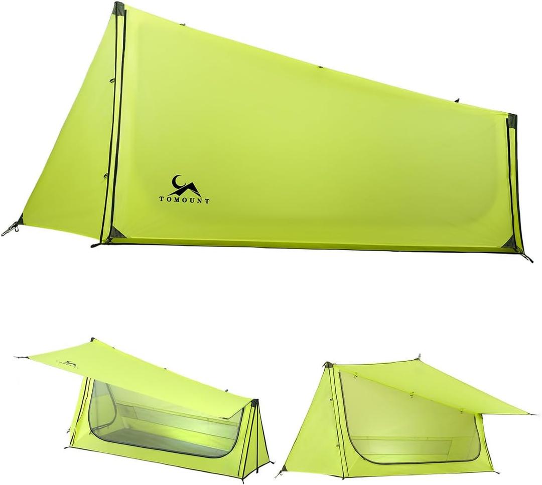 TOMOUNT Ultralight Trekking Pole Tent for 1-2 Person,Lightweight Backpacking Tent,Waterproof Windproof Tents for Climbing,Camping,Hiking,Trekking