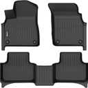 Floor Mats Custom for Audi Q7/SQ7 2017-2025 & Q8/SQ8 2019-2025 All Weather Protection TPE Heavy Duty Non-Slip Automotive Floor Liners Fits Front& 2nd Row Full Set Accessoriesnot for E-TRON