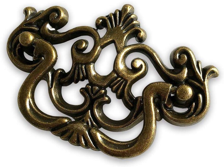 2-Pack 3" C-C Bail Drawer Pull Drop Dresser Pull Antique Bronze Swing Drawer Handle Vintage Style 3 Inches Hole Spacing 76mm (2)