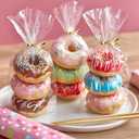 2 x joybest 500 Pcs Cellophane Gift Bags, 9x12 inches Clear Plastic Treat Goodie Bags with Twist Ties for Mugs, Gift Wrapping, Party Favors