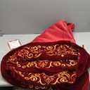 Christmas Tree Skirt, 72 inch Extra Large Velvet Fur Plush Red Tree Skirt, Xmas Tree Skirts with Gold Embroidered for Merry Christmas Party Large Christmas Tree Holiday Decorations